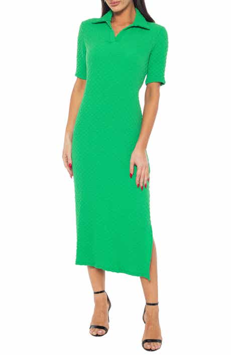 TASH AND SOPHIE Textured Knit A-Line Dress