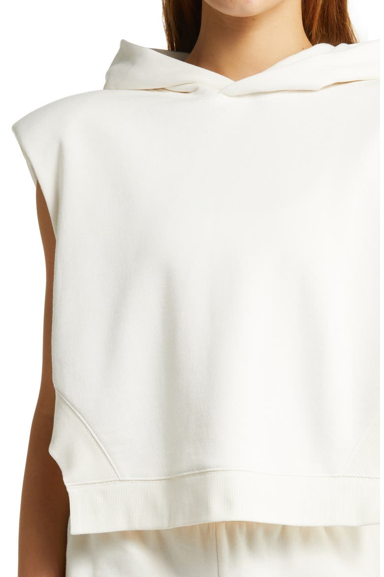 Headliner Crop Sleeveless Hoodie, Alternate, color, IVORY