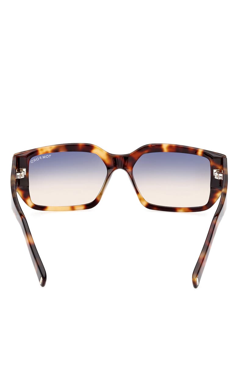 TOM FORD Andres 56mm Square Sunglasses, Alternate, color, Coloured Havana / Smoke