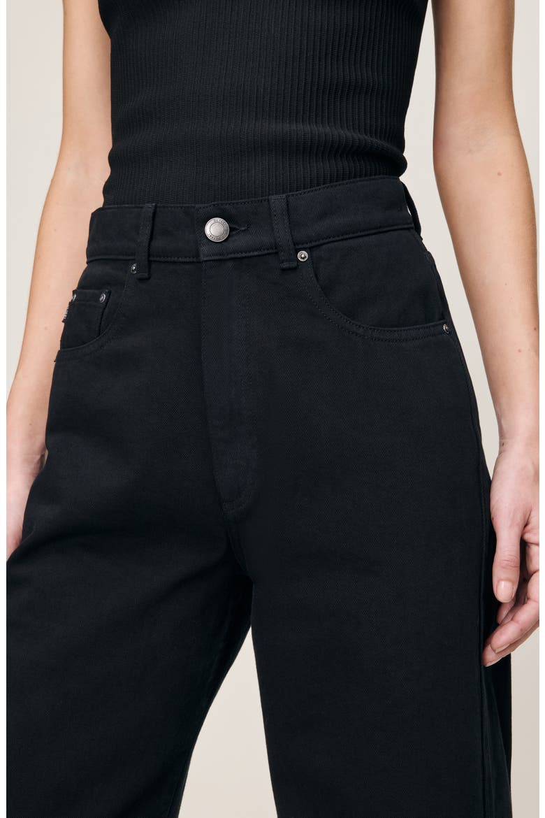 Taylor Relaxed Barrel High Waist Jeans, Alternate, color, BLACK