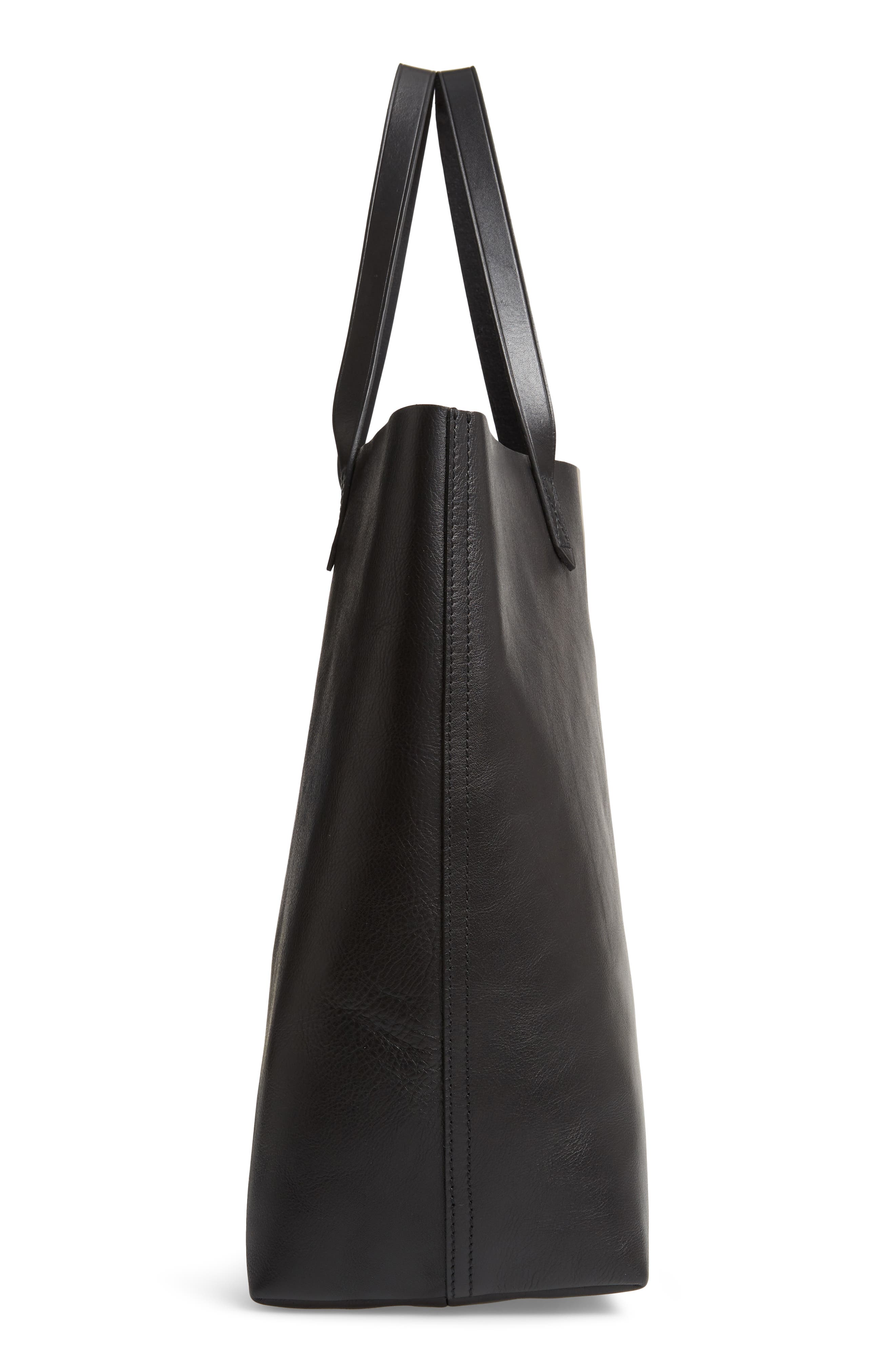 Madewell Paint Stripe Transport Leather Tote, Alternate, color, 