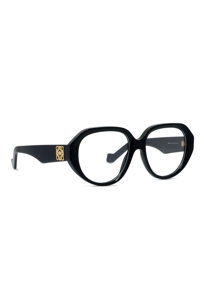 Anagram 54mm Geometric Optical Glasses, Alternate, color, SHINY BLACK
