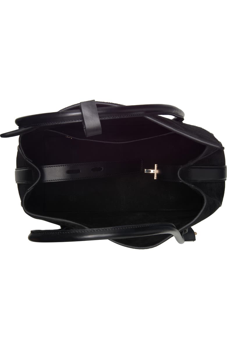 TOM FORD Medium Eclipse Suede Shoulder Bag, Alternate, color, Black