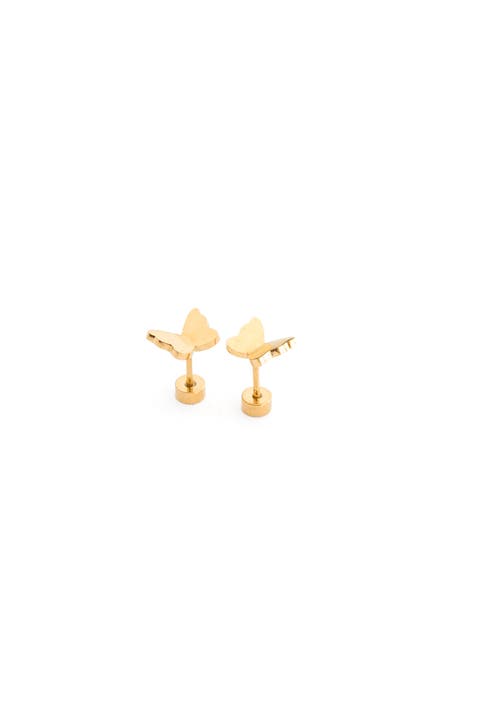 Enamel Butterfly Stud Earrings