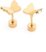 Pip Pop Enamel Butterfly Stud Earrings