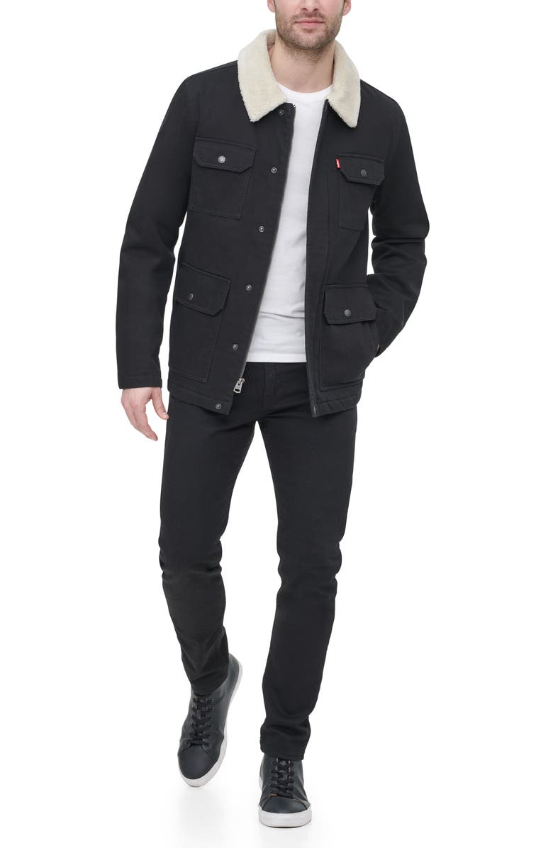 Levi's<sup>®</sup> Corduroy High Pile Fleece Collar Field Coat, Alternate, color, 