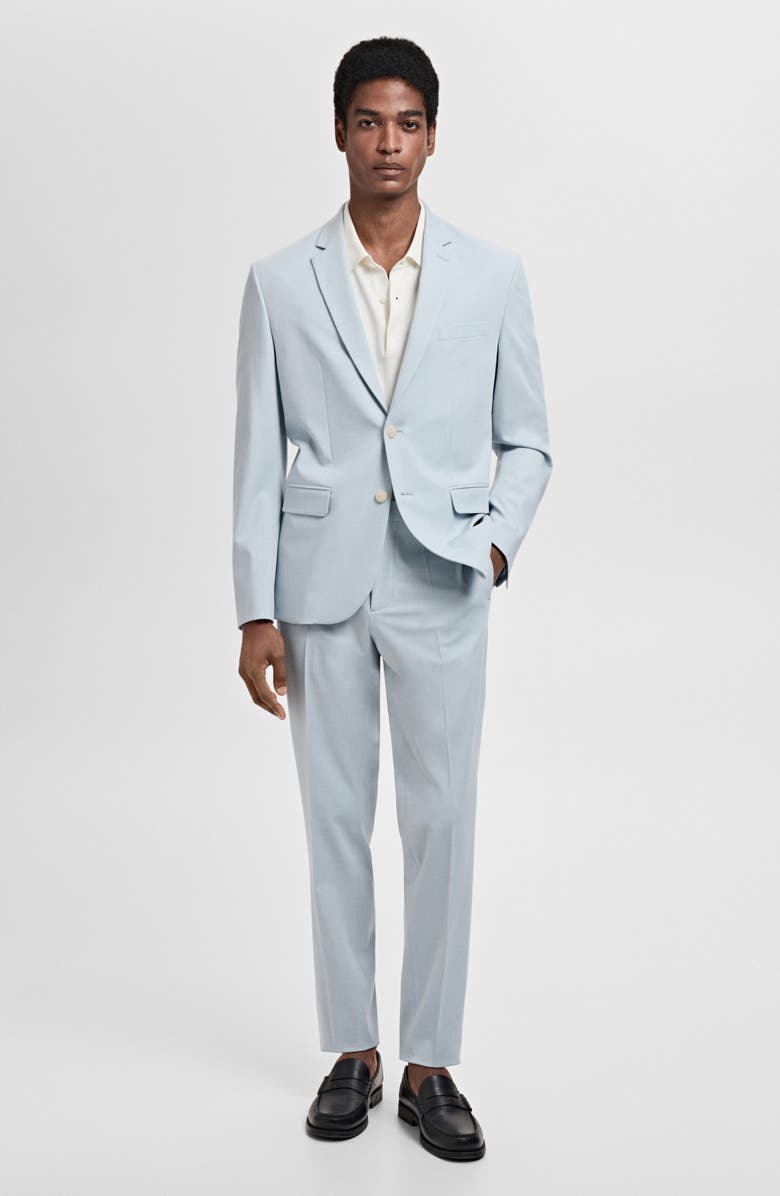 MANGO Slim Fit Suit Sport Coat, Alternate, color, Sky Blue