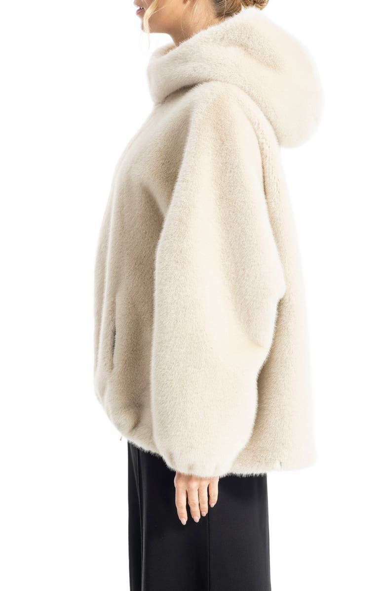 MAX STUDIO Faux Fur Jacket, Alternate, color, Ivory