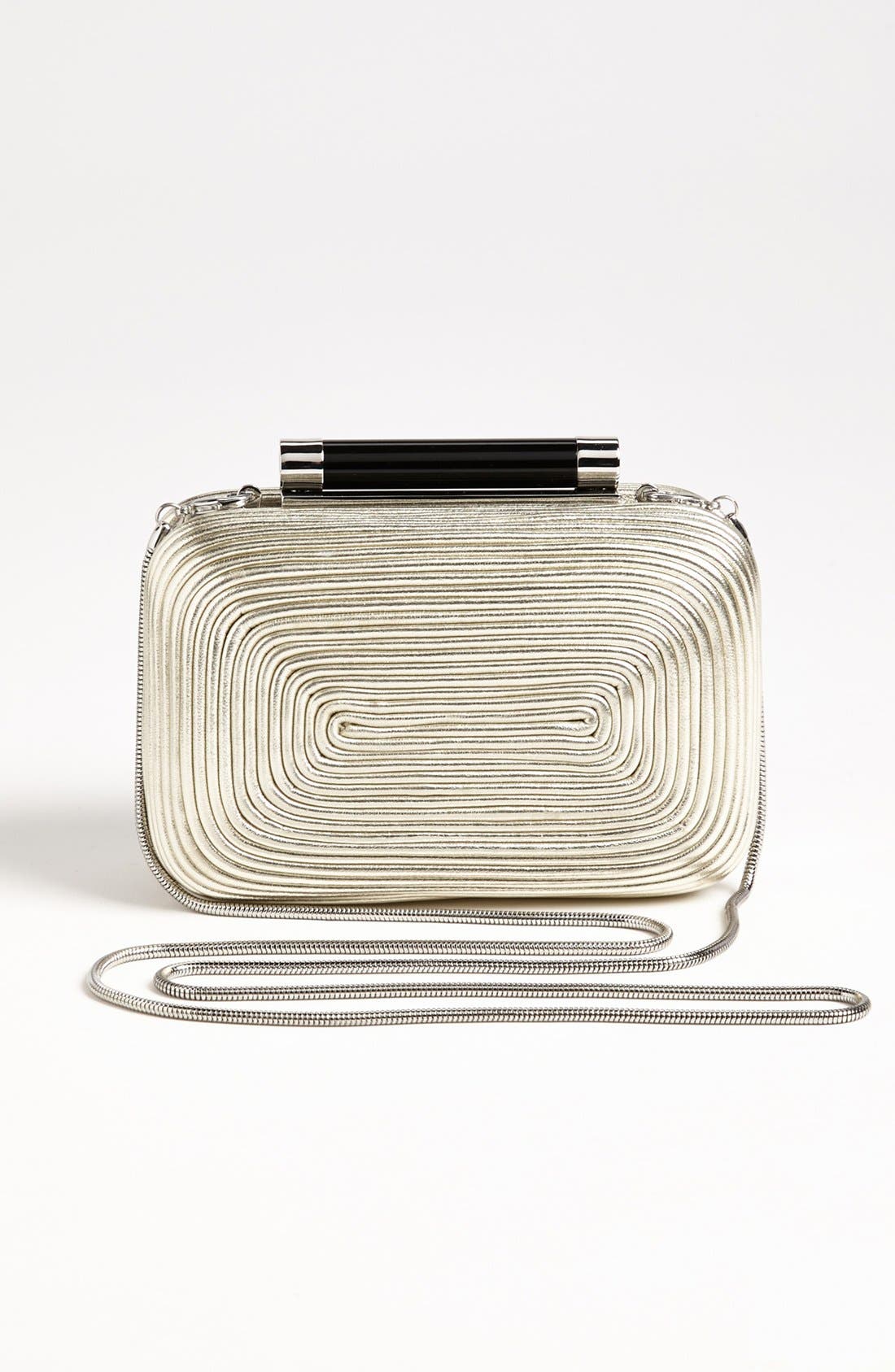 'Tonda - Small' Passementerie Metallic Clutch, Alternate, color, LIGHT GOLD