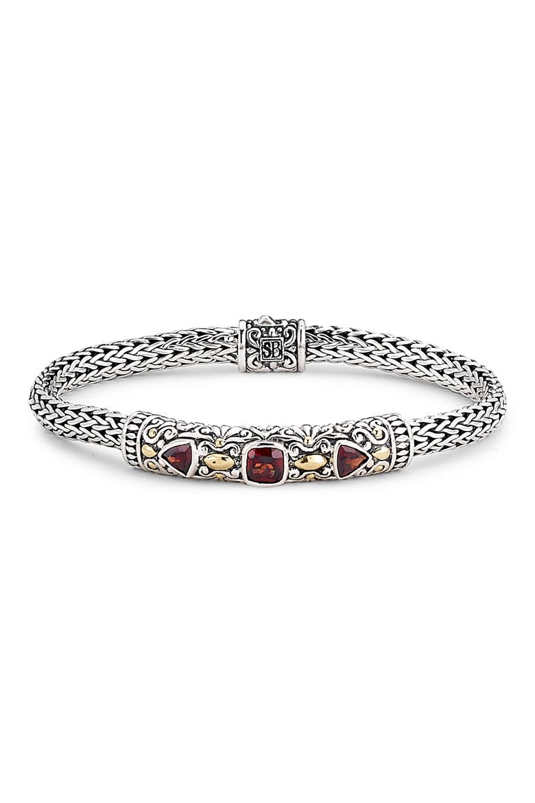 Sterling Silver Rope Bracelet, Main, color, RED