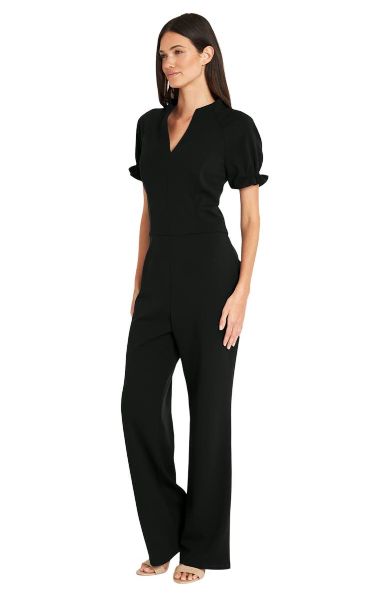 Maggy London Puff Sleeve Flare Leg Jumpsuit, Alternate, color, Black