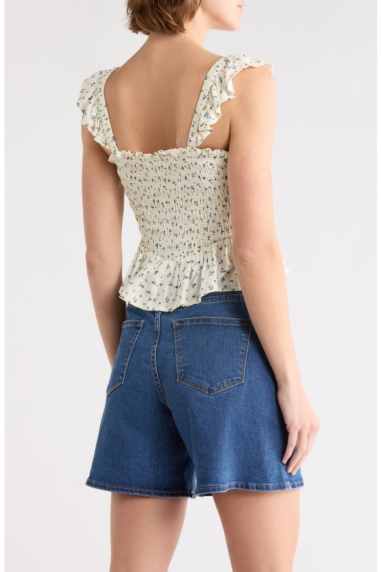Floral Smocked Tank, Alternate, color, WHITE COMBO