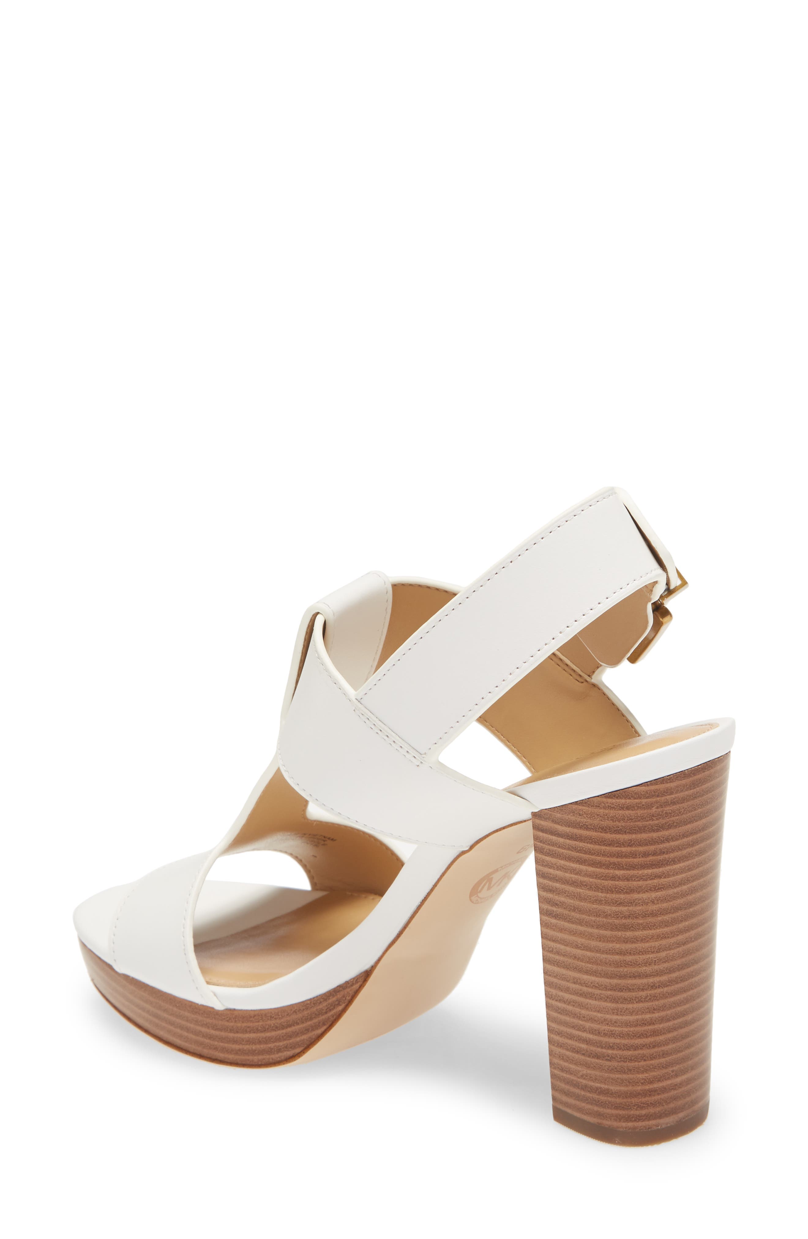 Becker Block Heel Platform Sandal, Alternate, color, OPTIC WHITE LEATHER