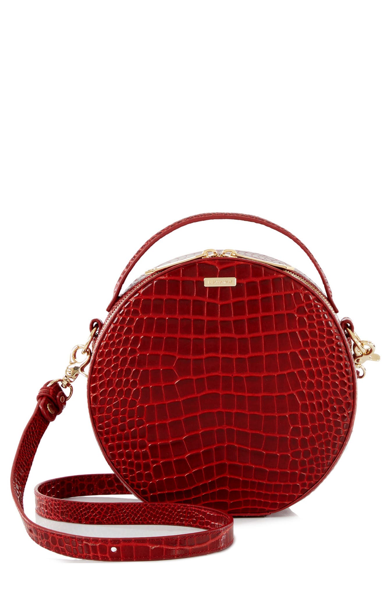 Brahmin Lane Croc Embossed Leather Crossbody Bag, Main, color, 