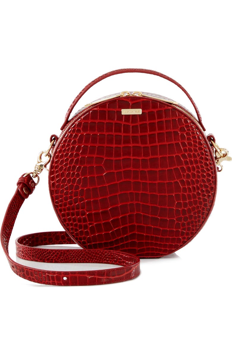 Brahmin Lane Croc Embossed Leather Crossbody Bag, Main, color,
