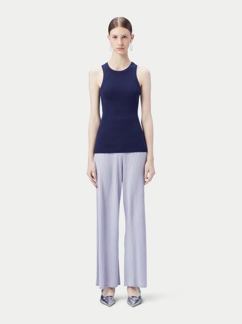 Gobi Mongolian Cashmere Cotton Silk Cashmere Tank Top In Navy