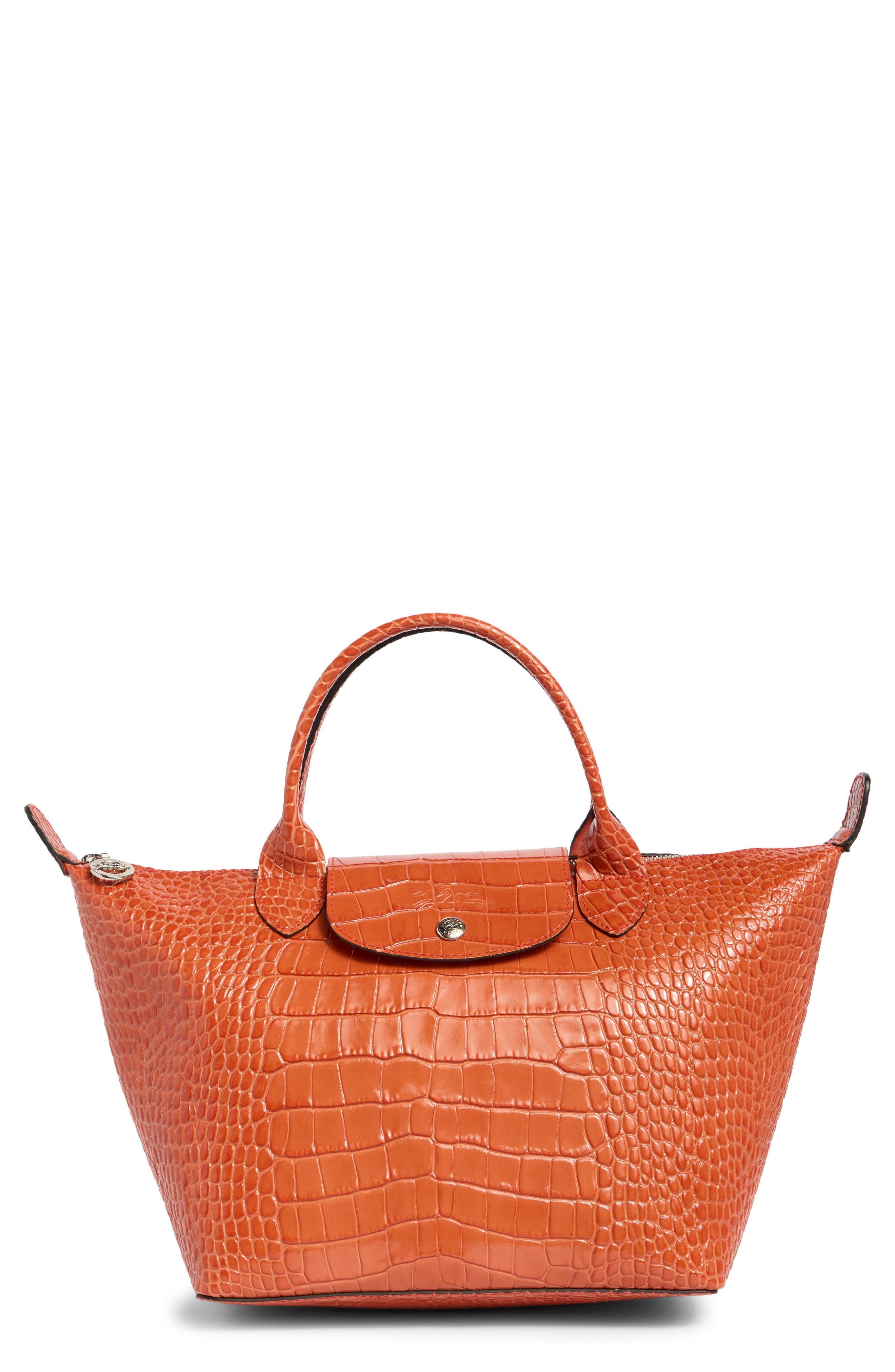 Longchamp Small Le Pliage Croc Embossed Tote, Main, color, 
