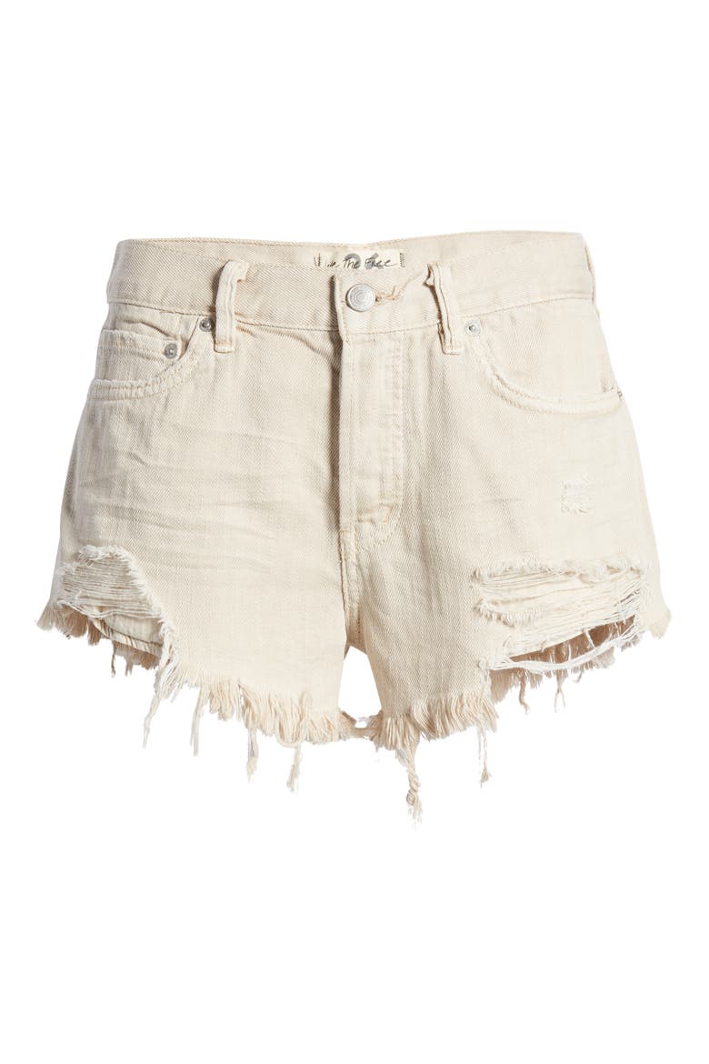We the Free Loving Good Vibrations Cutoff Denim Shorts, Alternate, color, NEUTRAL