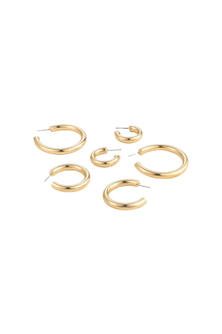 Bold and Beautiful Hoop Earrings, Alternate, color, Gold