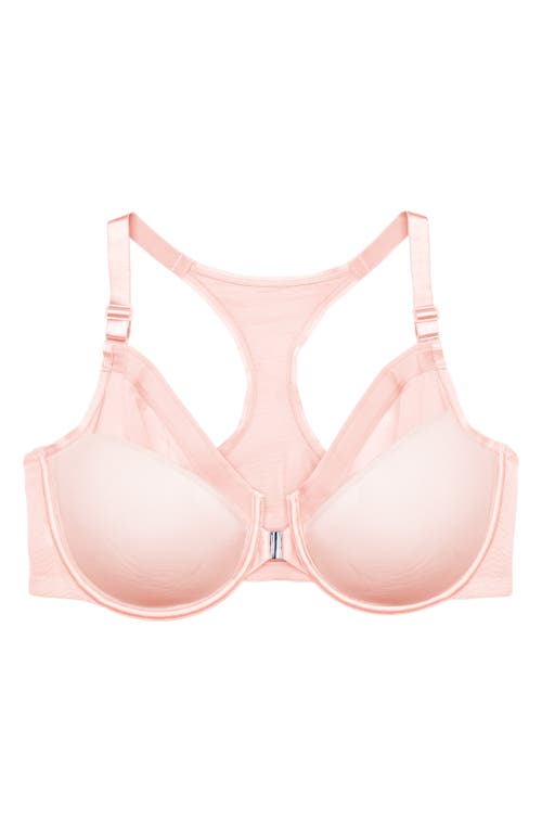 CURVY COUTURE CURVY COUTURE SHEER MESH FRONT CLASP RACERBACK UNDERWIRE BRA 