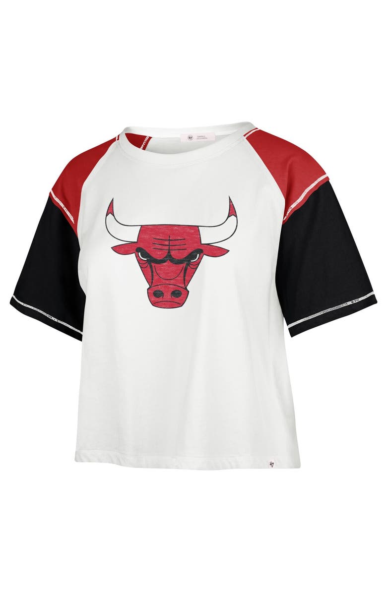'47 Women's '47 Cream Chicago Bulls Premier Raglan Cropped T-Shirt, Alternate, color, Cream