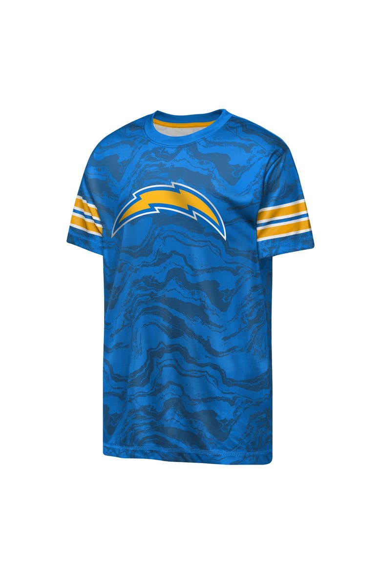 Youth Outerstuff  Blue Los Angeles Chargers Slant Route Performance T-Shirt, Alternate, color, Blue