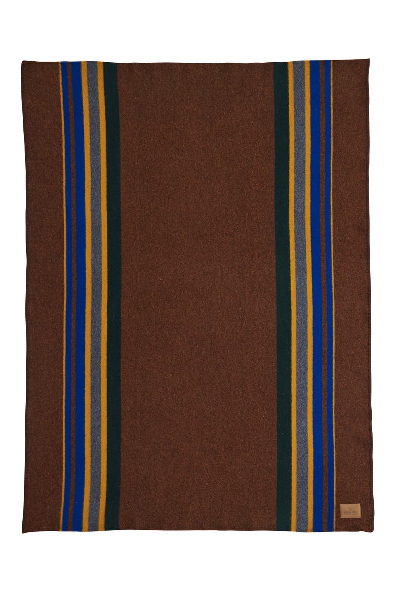 Yakima Camp Wool Blend Throw Blanket, Alternate, color, YAKIMA CAMP STRIPE-TOBACCO