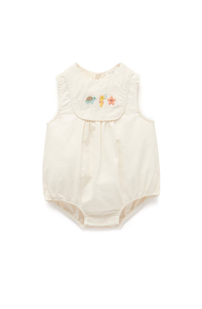 Purebaby Seaside Bodysuit, Main, color, Cloud