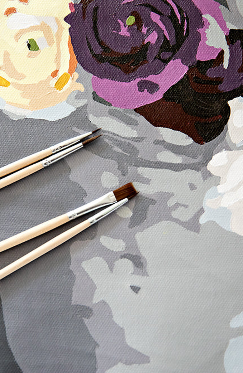 Pink Picasso Kits Petals for Me Paint by Numbers Kit, Alternate, color, Red / Yellow / White