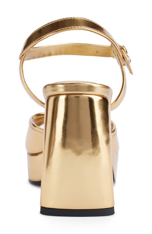 Karl Lagerfeld Hallet Platform Sandal In Gold