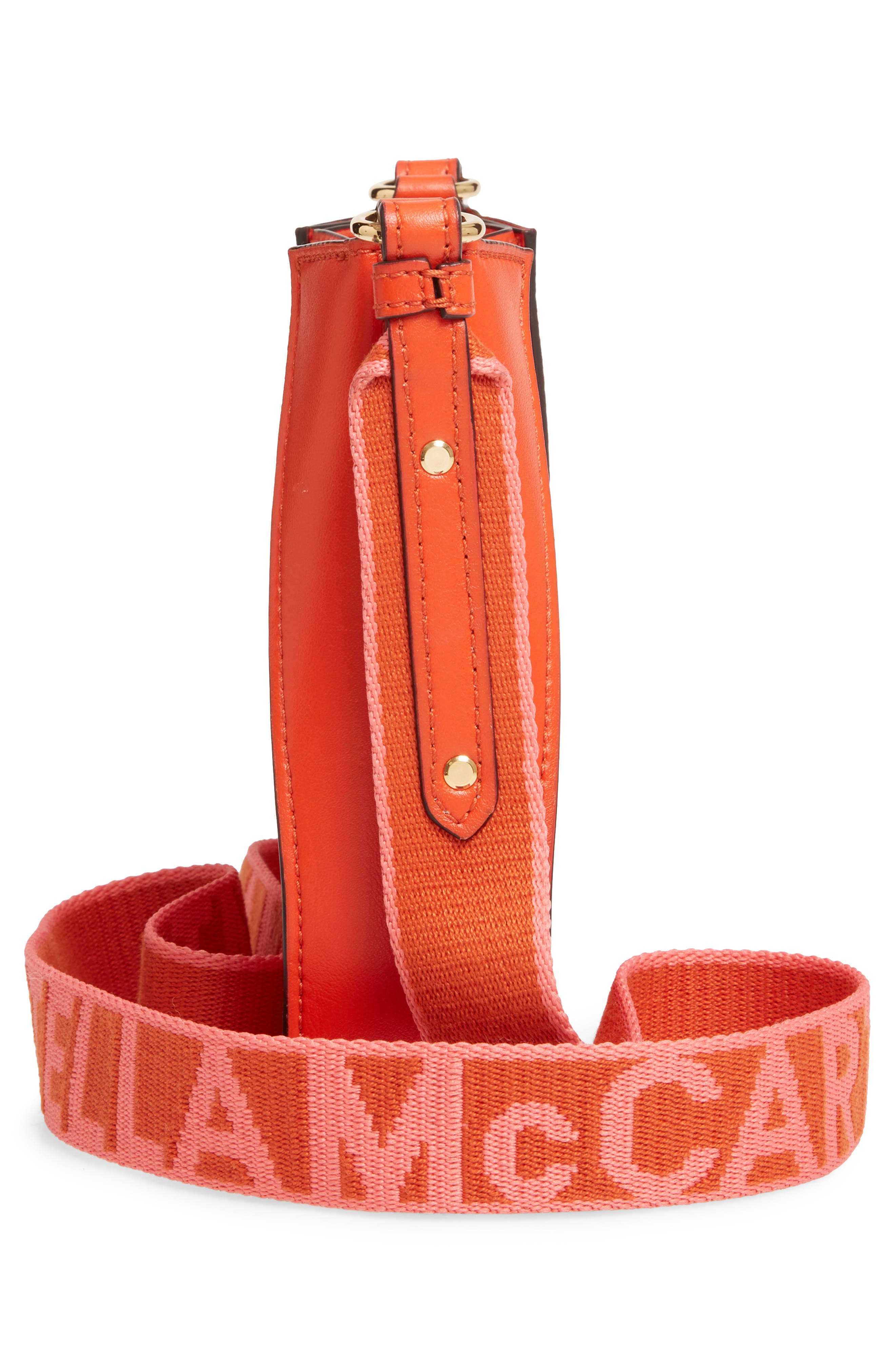 Logo Alter Nappa Faux Leather Crossbody Bag, Alternate, color, FLAME