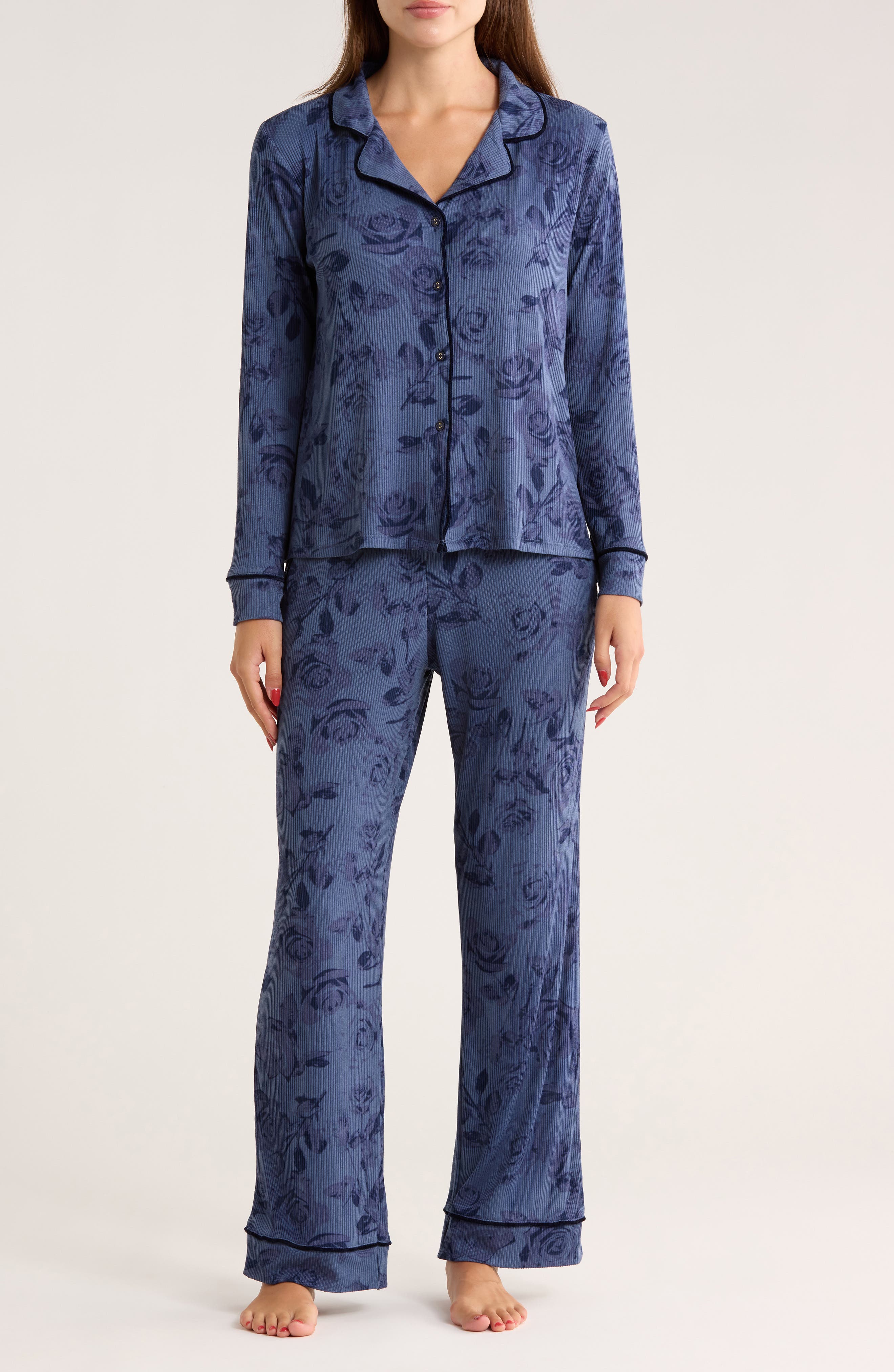 JACLYN Notch Collar Pajamas