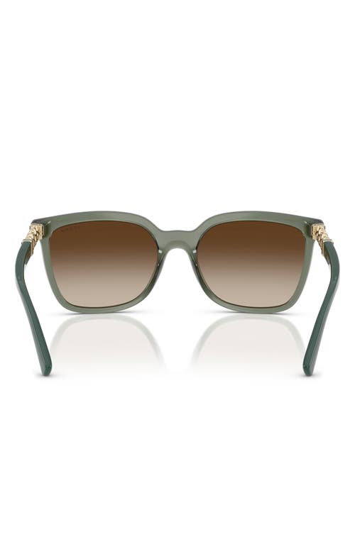 Vogue 55mm Polarized Gradient Square Sunglasses