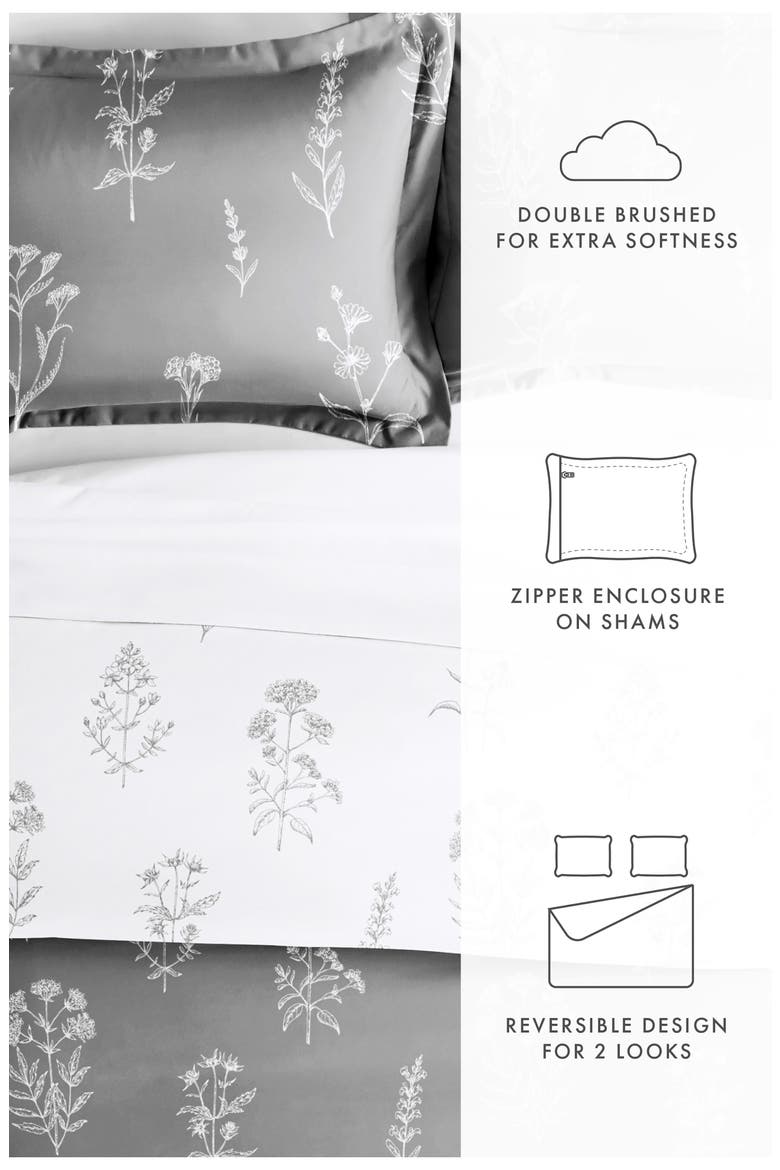 HOME SPUN Home Collection Premium Ultra Duvet Set, Alternate, color, LIGHT GRAY