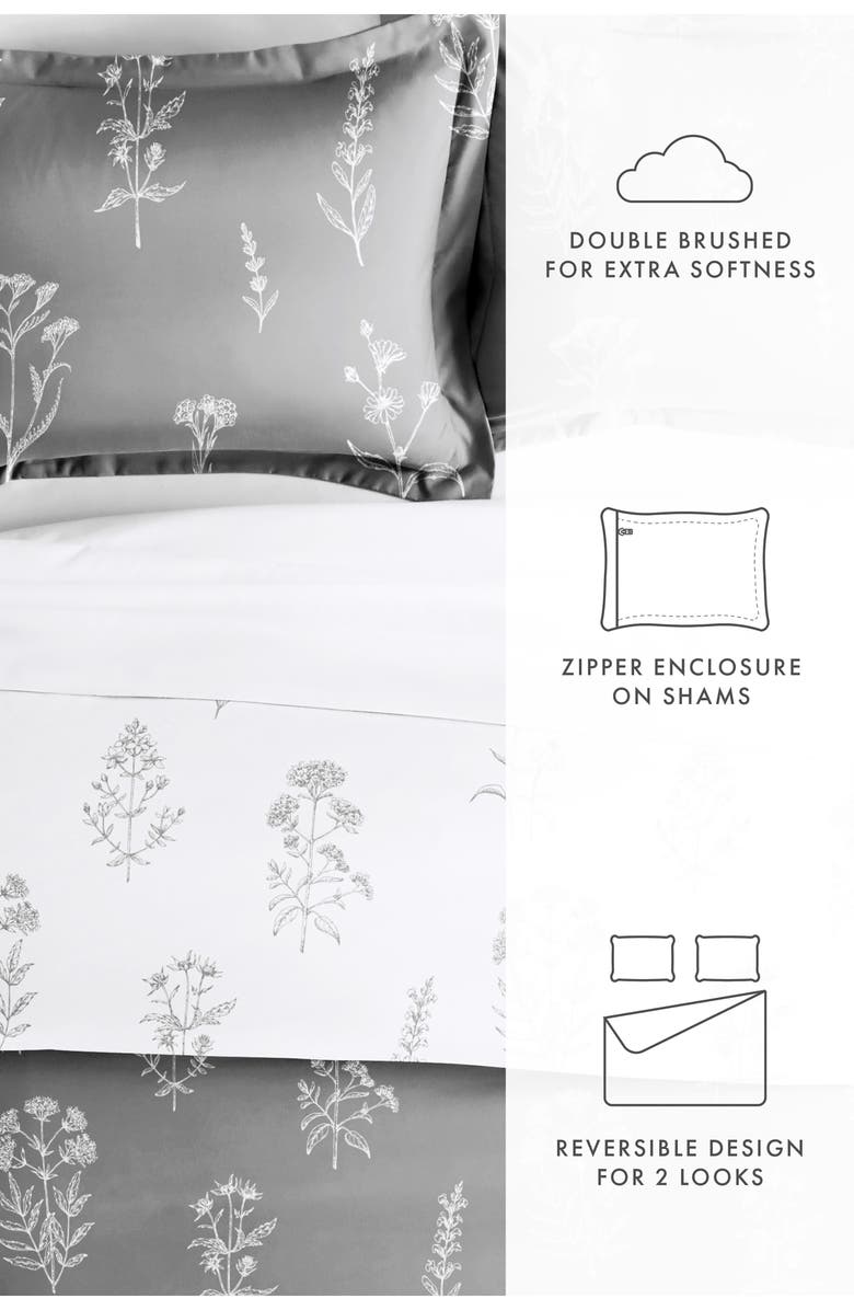 HOMESPUN HOME SPUN Home Collection Premium Ultra Duvet Set, Alternate, color, Light Gray