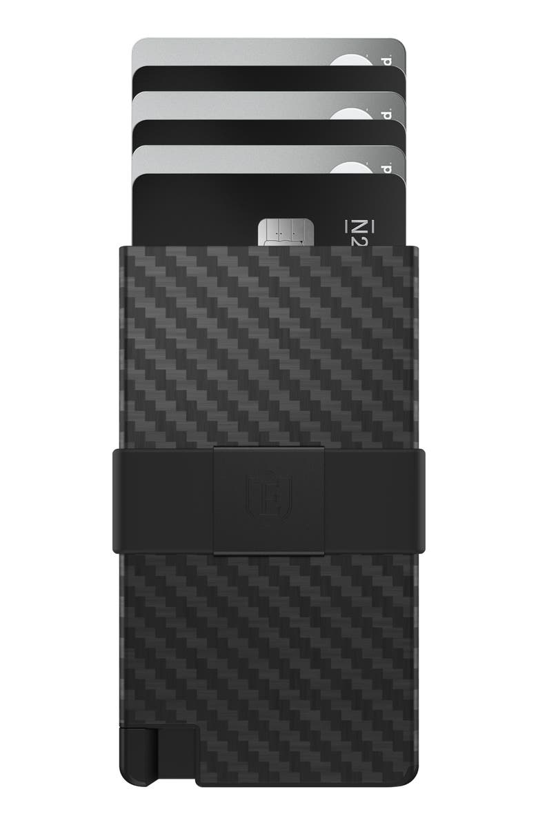 EKSTER Pro Button Release Recycled Metal Card Holder, Main, color, Carbon Fiber