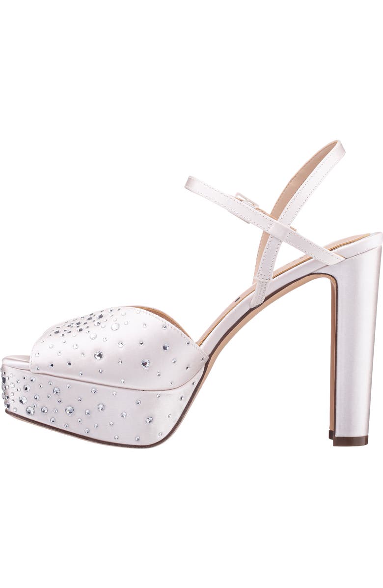 Nina Addison Slingback Peep Toe Platform Sandal, Alternate, color, Ivory