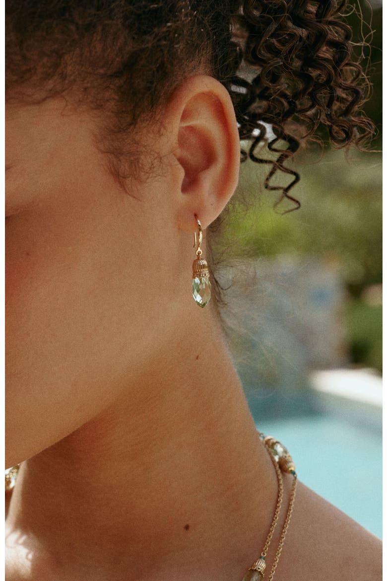 Nut Fairy Charm Earrings, Alternate, color, Green & Gold