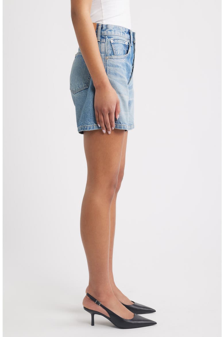 Harrisburg High Waist Denim Shorts, Alternate, color, LIGHT BLUE