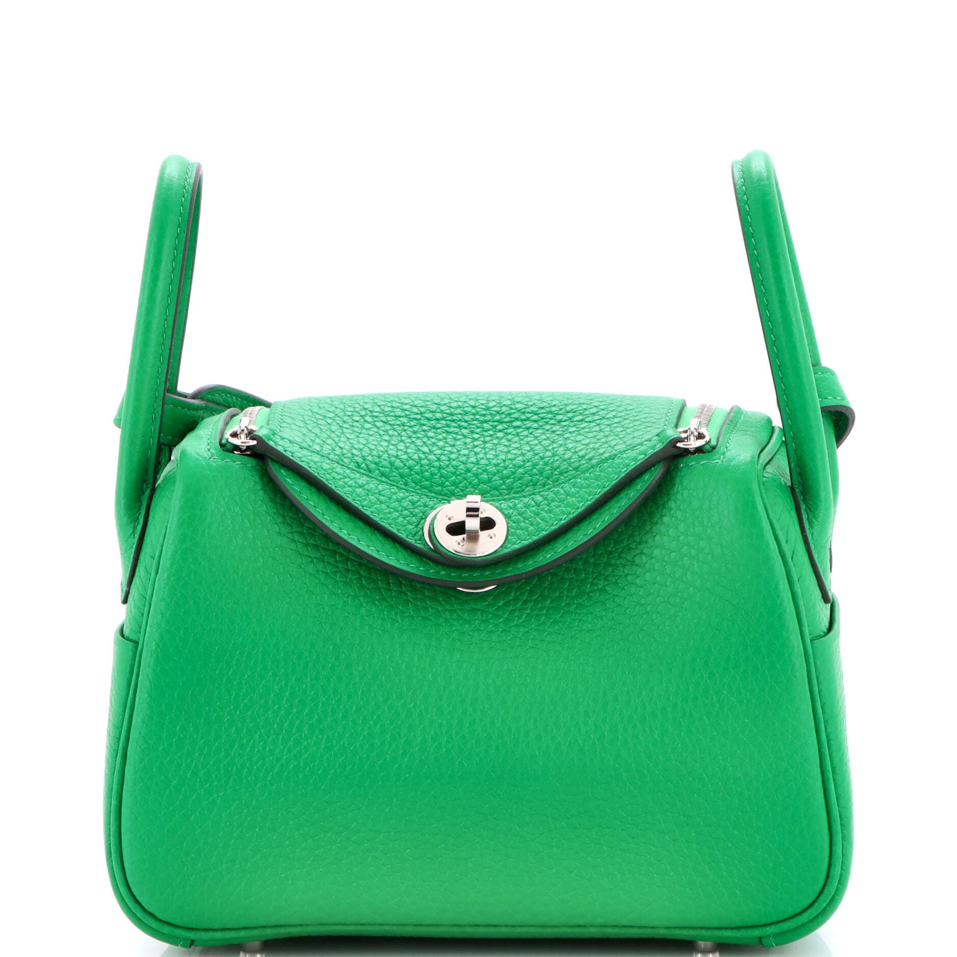 Pre-Owned Hermes Lindy Bag Clemence Mini, Main, color, Green