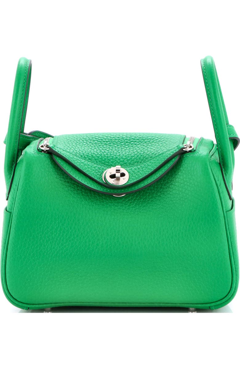 Pre-Owned Hermes Lindy Bag Clemence Mini, Main, color, Green