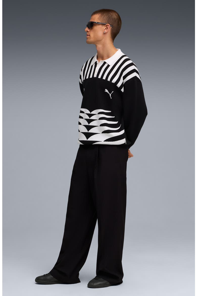 The NeverWorn VI Knit Polo Sweater, Alternate, color, PUMA BLACK