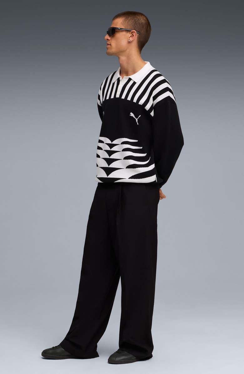 PUMA The NeverWorn VI Knit Polo Sweater, Alternate, color, Puma Black