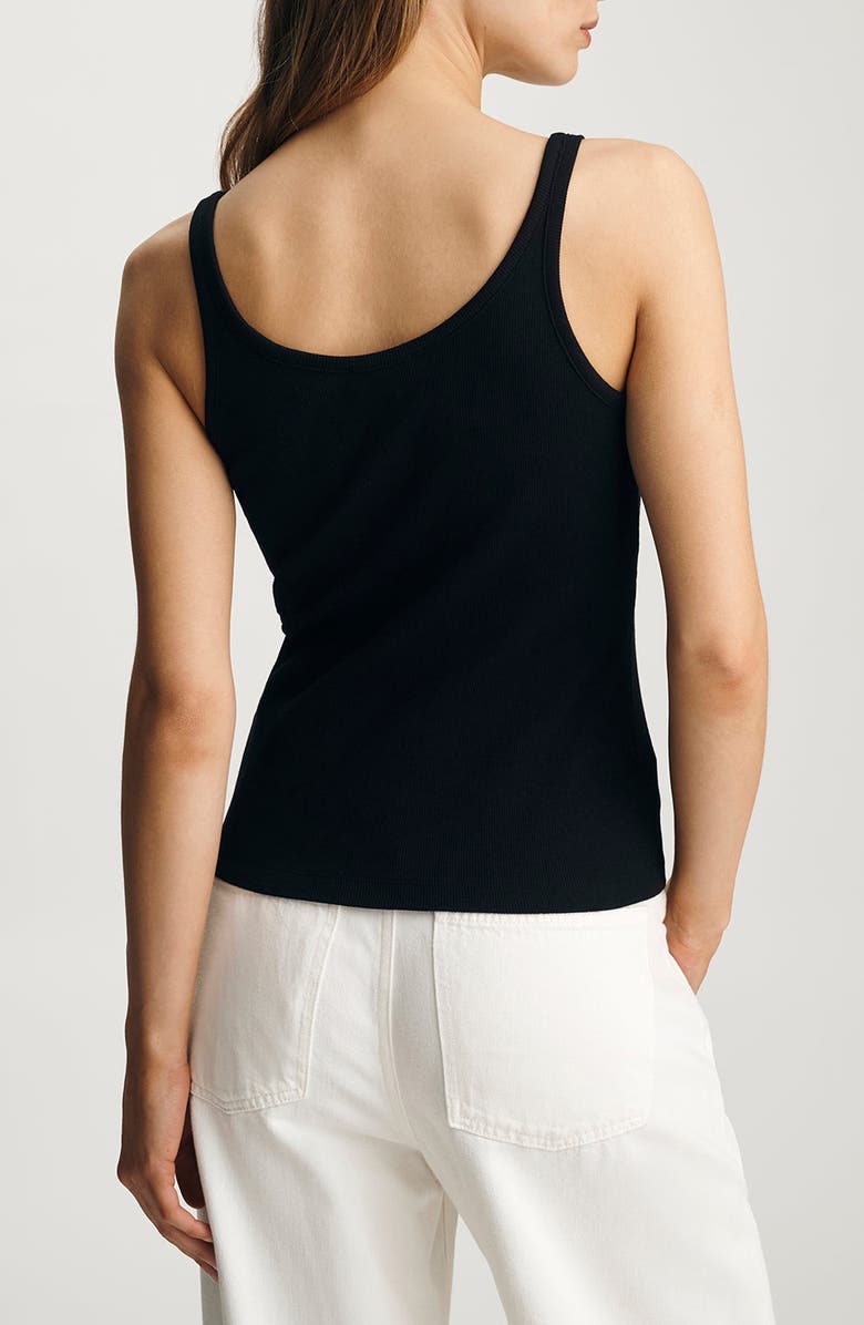 Mavi Jeans Scoop Neck Stretch Cotton Rib Tank, Alternate, color, 