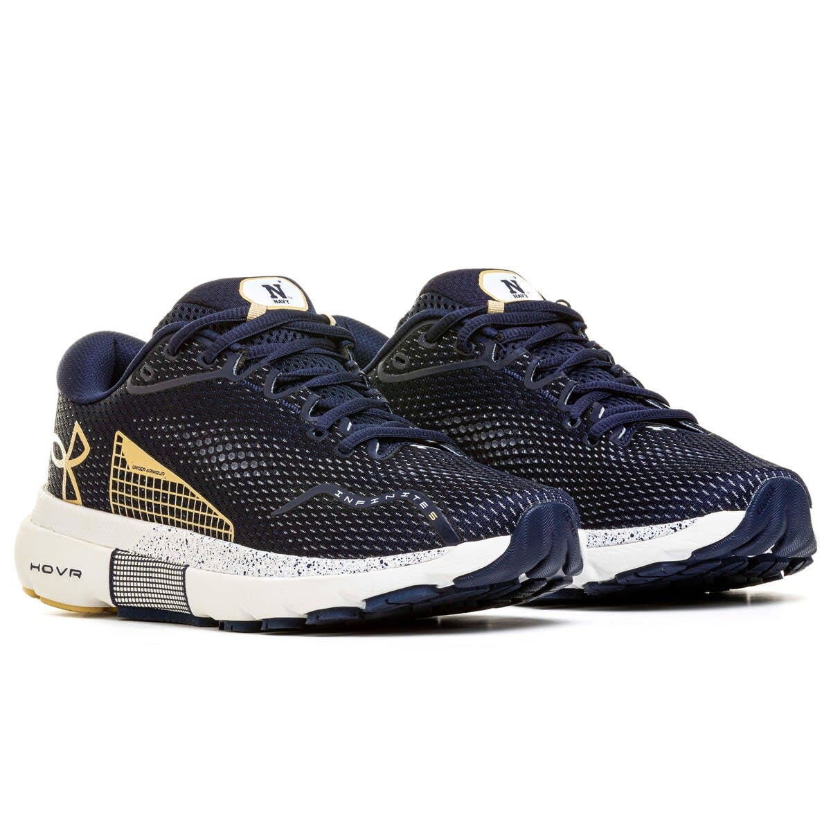 Under Armour Navy Navy Midshipmen Infinite 5 Running Shoes, Alternate, color, 