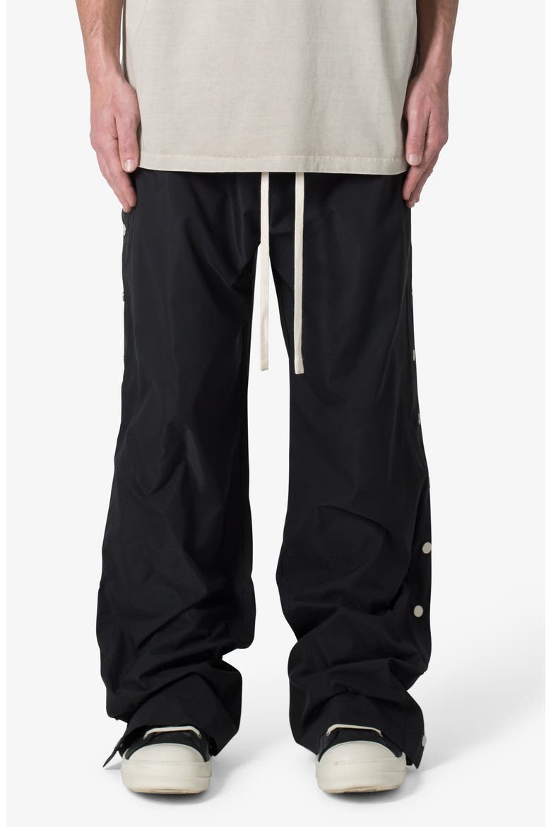 Oversize Side Snap Nylon Pants, Main, color, BLACK