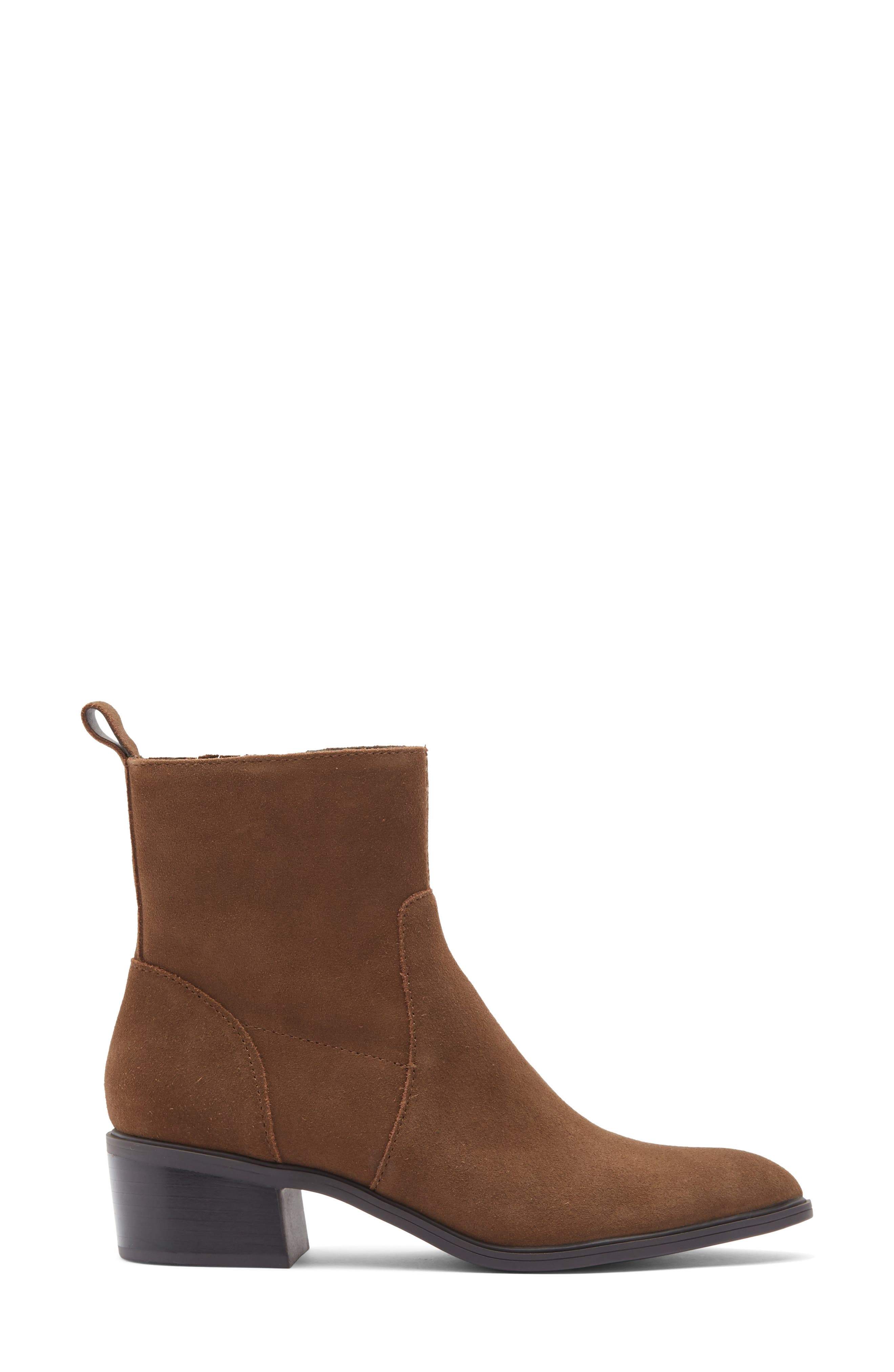 Dolce Vita Briele Pointed Toe Bootie, Alternate, color, Cocoa Suede