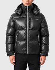 PHILIPP PLEIN Shiny Nylon Puffer Jacket Men