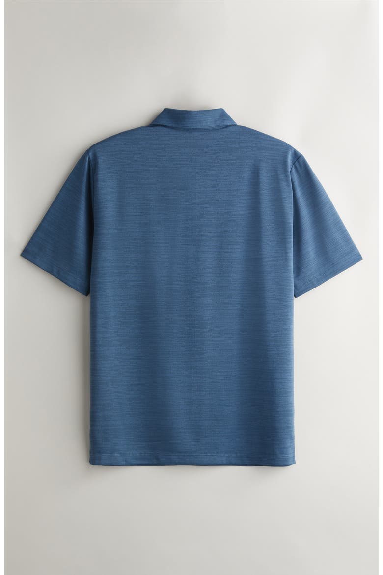 Kids' Mélange Piqué Knit Performance Polo, Alternate, color, NAVY PEACOAT