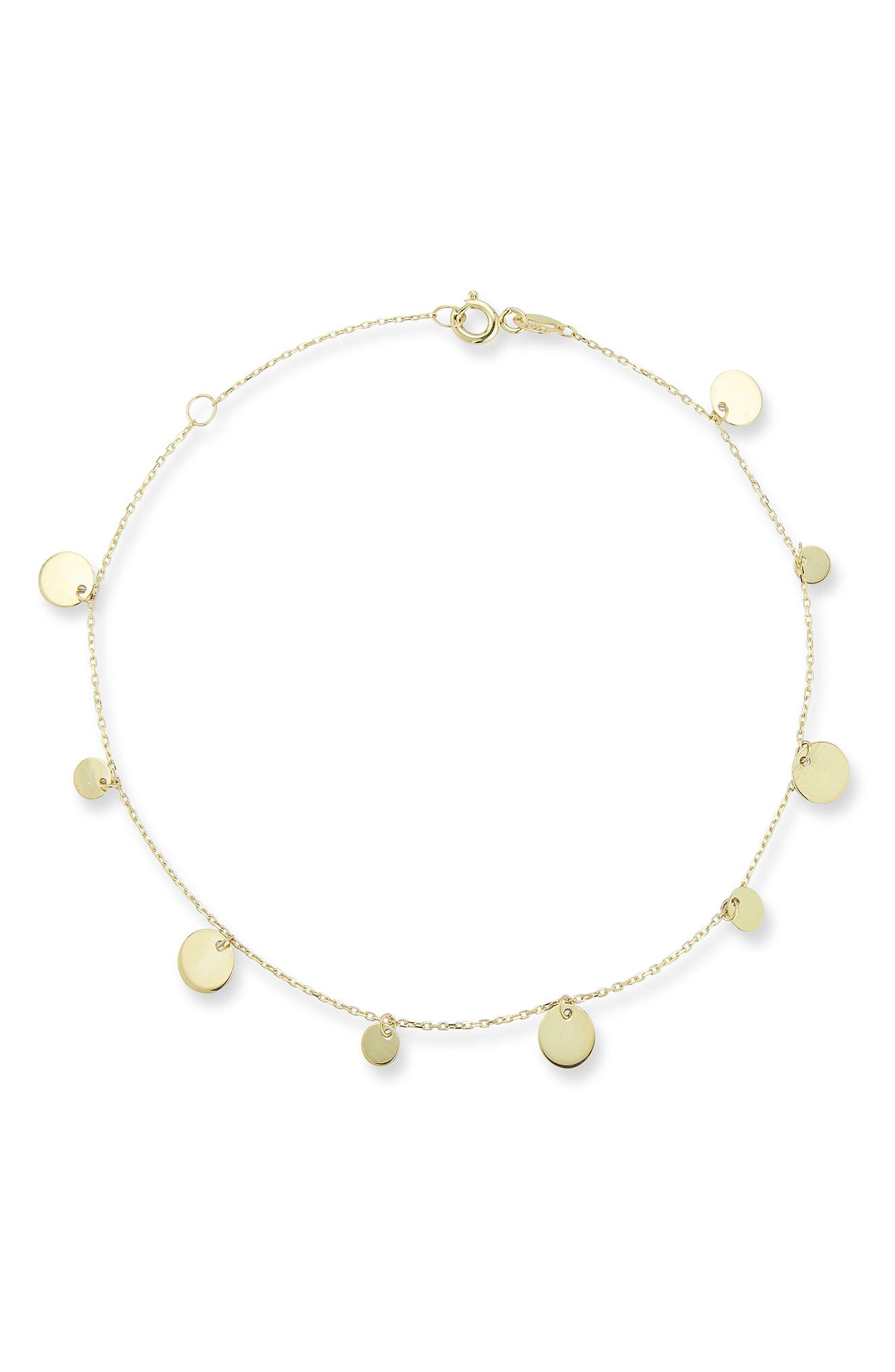 Ember Fine Jewelry 14K Gold Disc Anklet